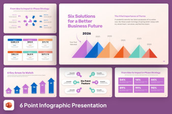 6 point infographic PowerPoint Template